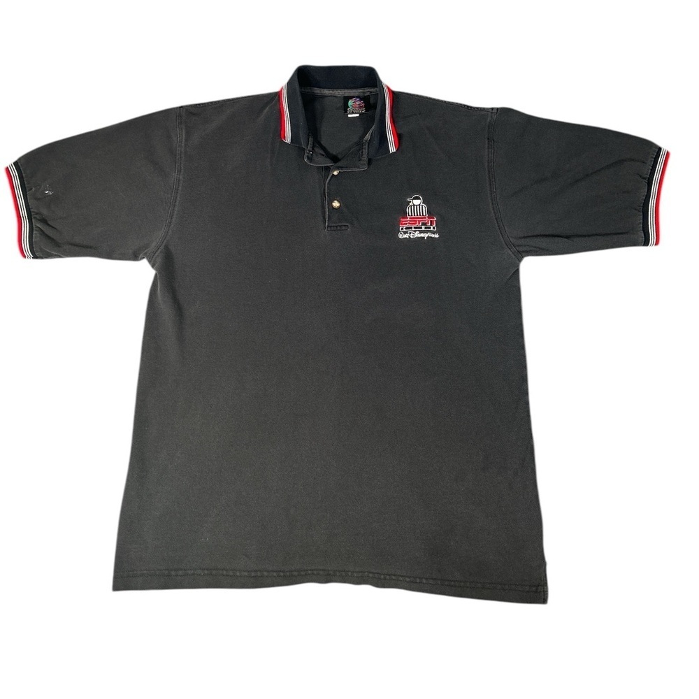 VTG Disney ESPN Club Black Polo Men’s Sz L